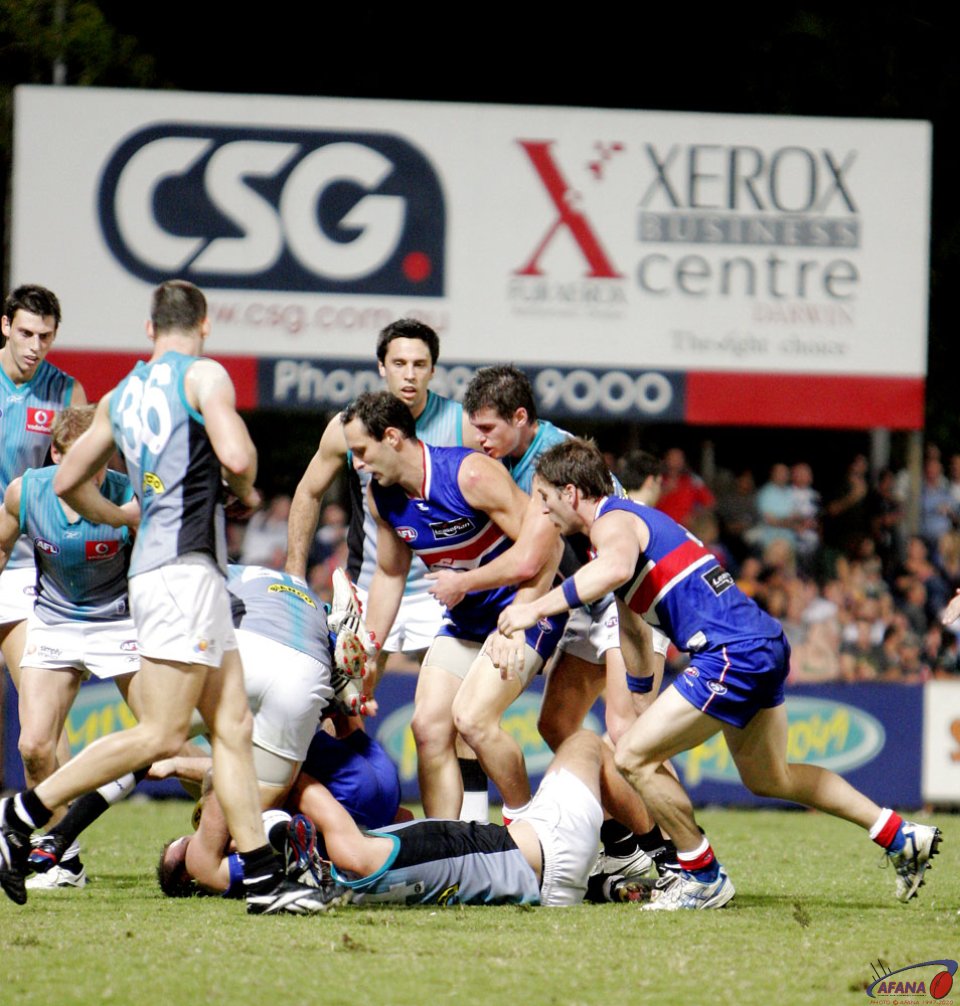 Action from the Bulldogs v Port Power Game