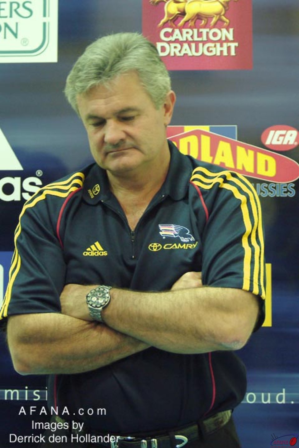 [b]A pensive and reflective Crows coach Neil Craig prepares to confront the waiting media[/b]