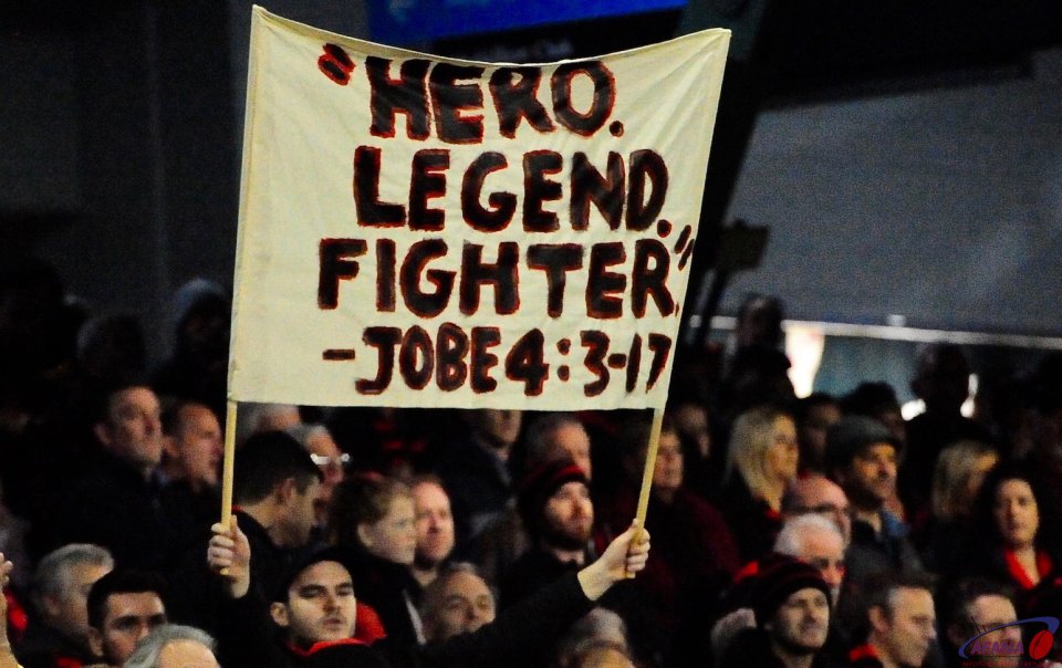 Fans banner celebrating Jobe Watson