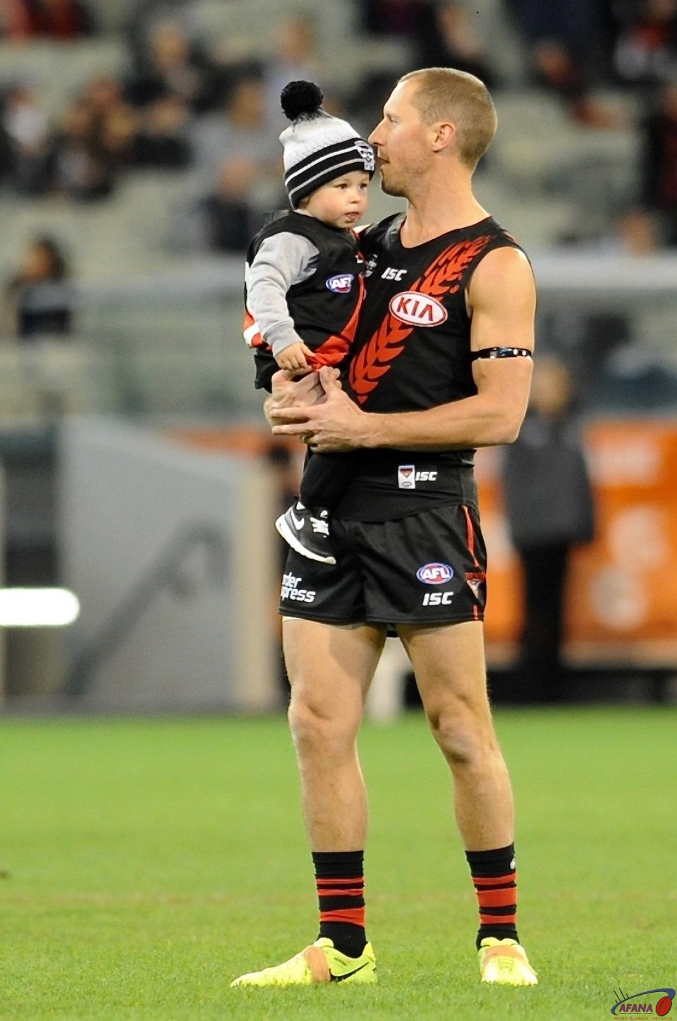 James Kelly with his child