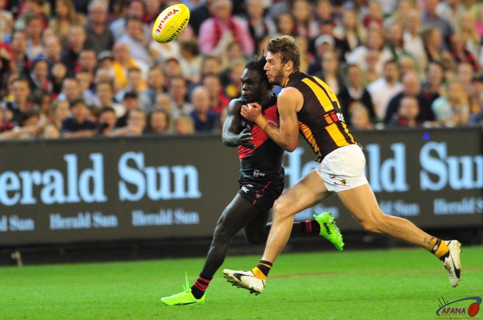 Birchall and Tipungwuti contest the ball on the wing