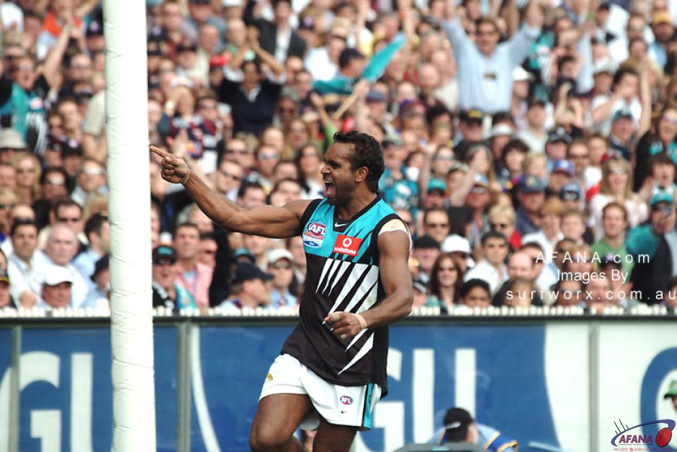 Byron Pickett celebrates after scoring the first goal of the GF.