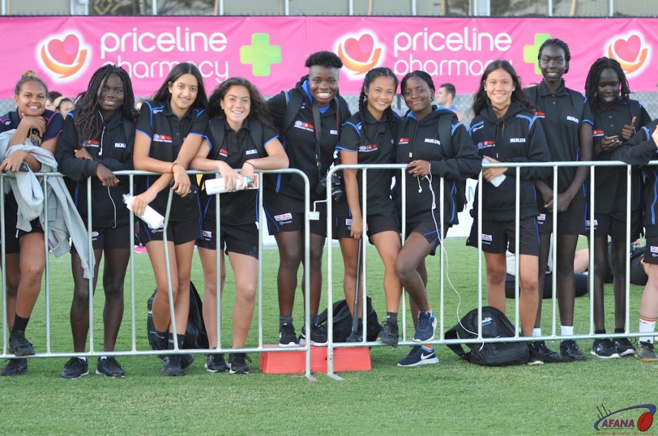 The Medleys AFL Multicultural program girls team
