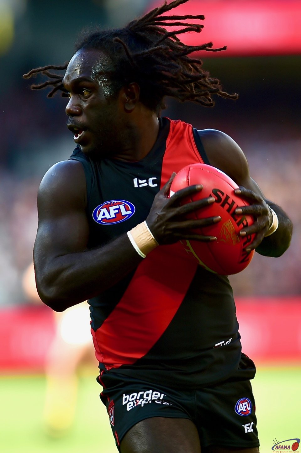 Anthony McDonald-Tipungwuti has a run on the wing.