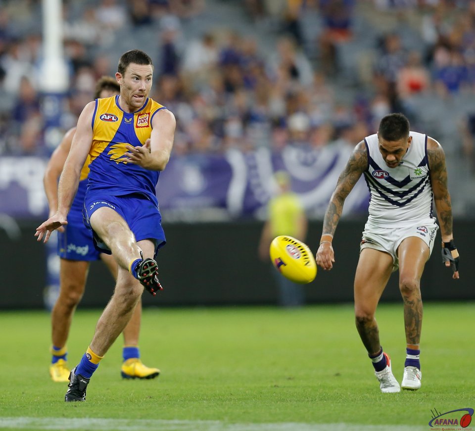 McGovern defends for the Eagles