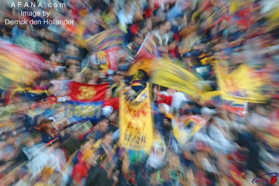 [b]The Adelaide Crows fans celebrate a Crows goal[/b]