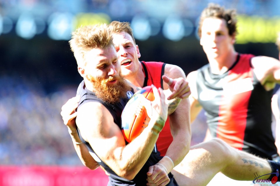 Zac Tuohy takes a strong grab.