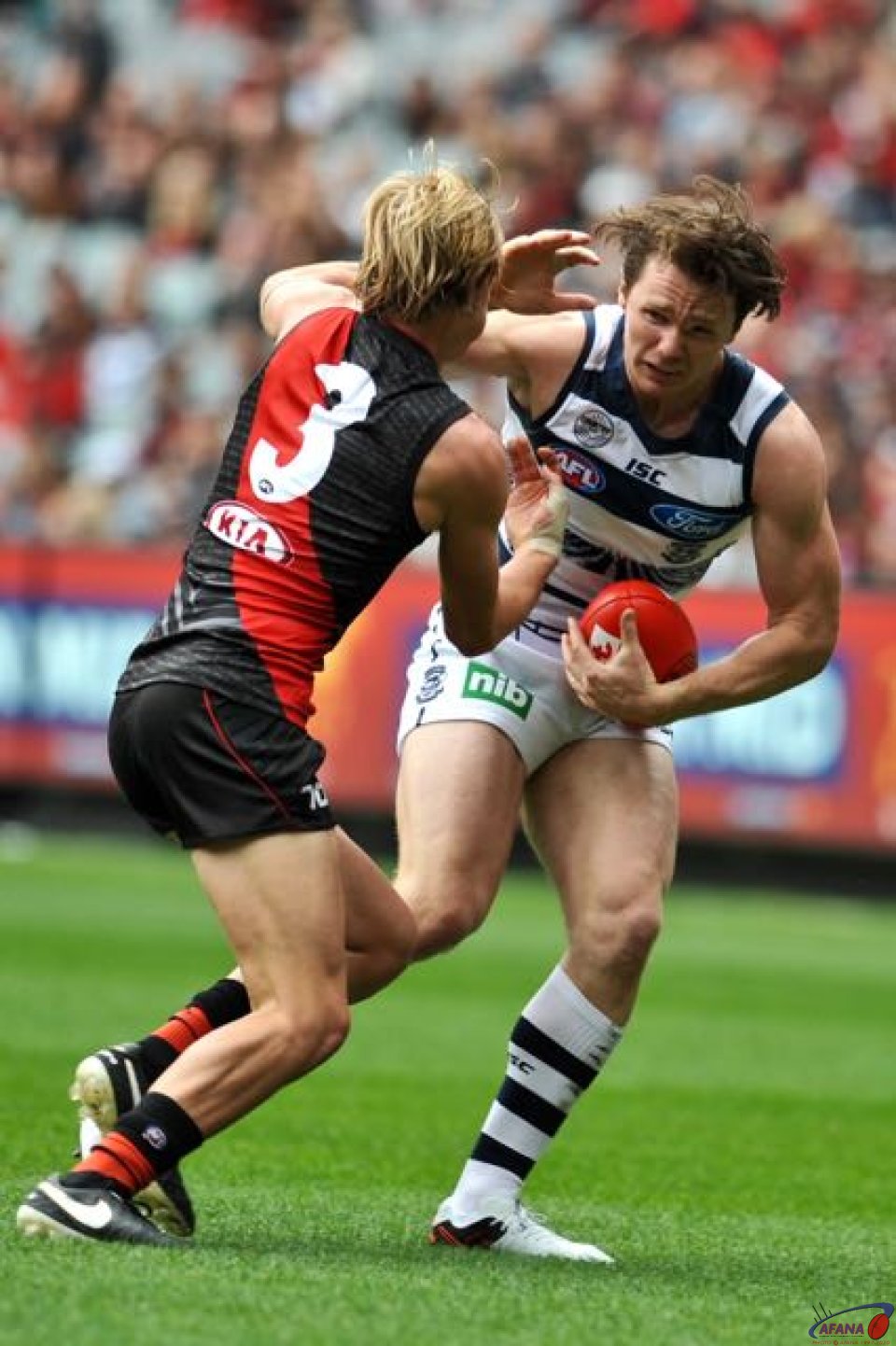 Darcy Parish tackles Paddy dangerfield