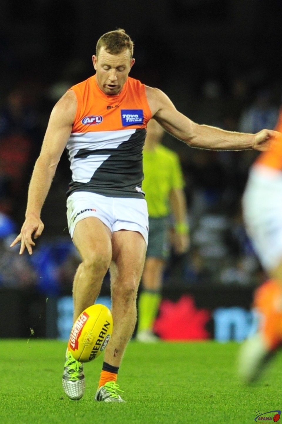 Stevie J centres the ball from the wing