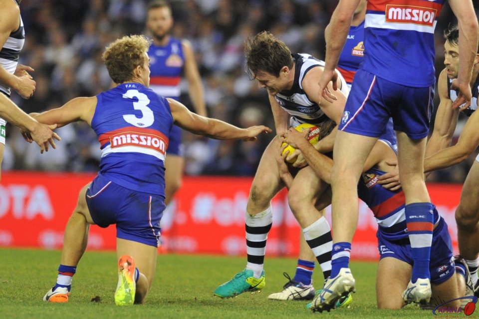 Dangerfield in the the thick of things as the Cats mount another attack