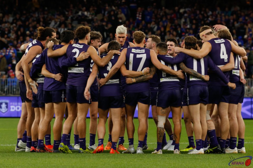 Fremantle players come together
